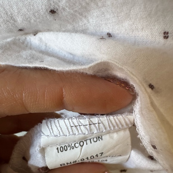 Anthropologie Solitaire White Boho Peasant Top with Rose Embroidery - Picture 10 of 10